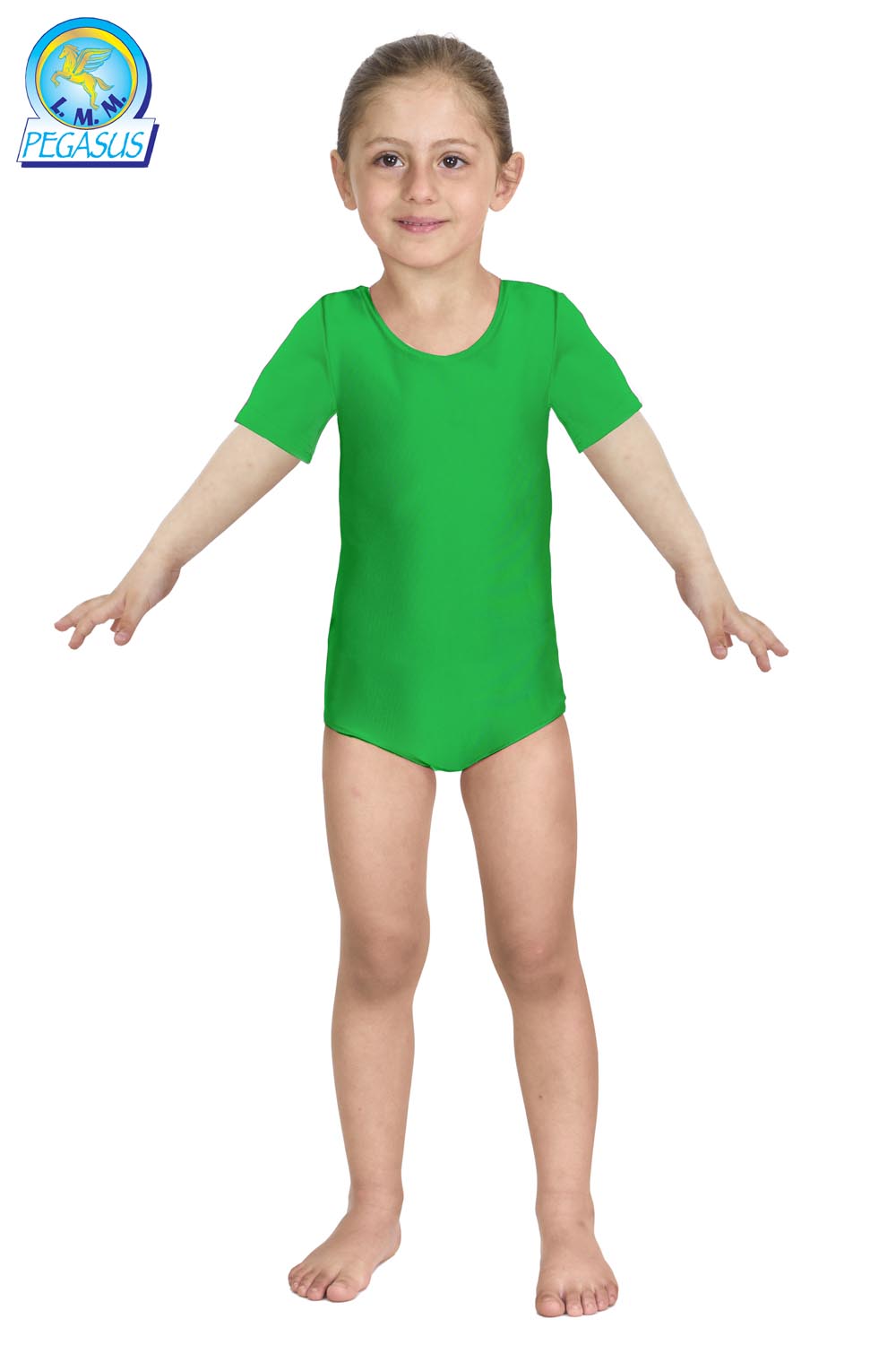 BODY DANZA IN LYCRA MEZZA MANICA VERDE BABY